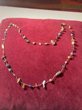 Multicolor Beaded Women's Necklace - Boho Strand